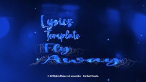 Videohive Lyrics Template Fly Away Video Displays template preview