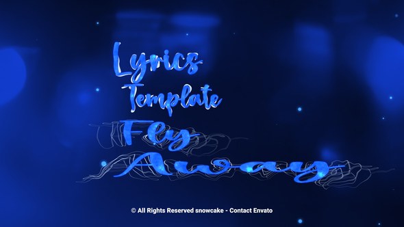 Videohive Lyrics Template Fly Away Video Displays template preview