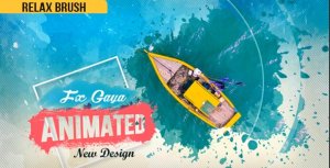 Relax Brush Slideshow Video Displays template preview