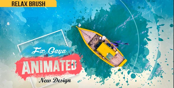 Relax Brush Slideshow Video Displays template preview