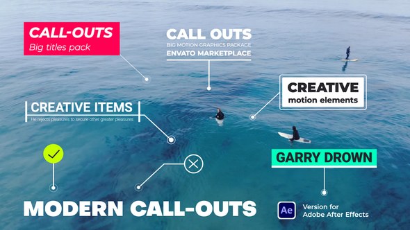 Videohive Modern Call-Outs 45696007 Titles template preview