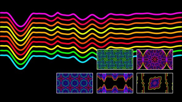 Videohive Audio Reactive Visualizer - Vibrant Kaleidoscopic Psychedelic Music Visuals Video Displays template preview