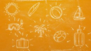 Videohive Doodle Scribble Summer Beach Tropical Elements Elements template preview
