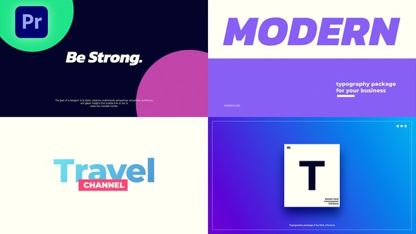 Text Transitions Premiere Pro template preview