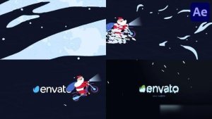 Videohive Santa Moto Logo Opener | After Effects Logo Stings template preview