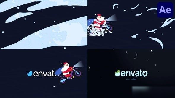 Videohive Santa Moto Logo Opener | After Effects Logo Stings template preview