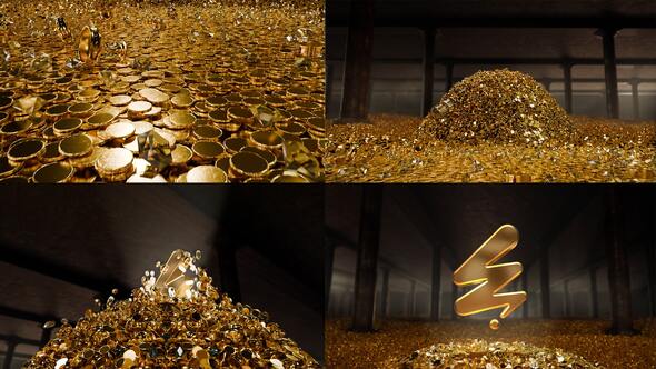 Videohive Golden Treasure Logo Reveal Logo Stings template preview