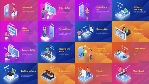 Videohive Technology At Home. Isometric Concepts. Elements template preview