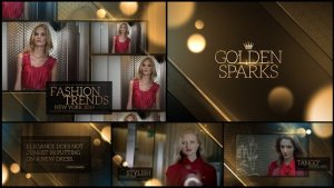 Videohive Golden Sparks 7940099 Openers template preview
