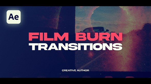 Videohive Film Burn Transitions 58848431 Elements template preview