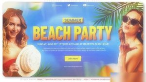 Videohive Tomorrow Summer Beach Party Openers template preview