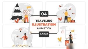 Videohive Traveling Animation Scene Elements template preview
