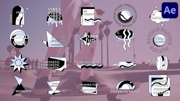 Videohive Abstract Modern Titles for After Effects Titles template preview
