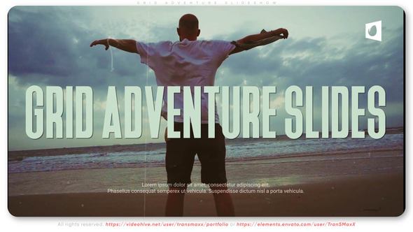 Videohive Grid Adventure Slideshow Video Displays template preview