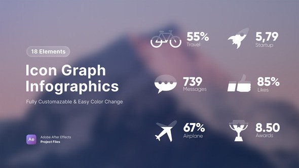 Videohive Icon Graph Infographics Infographics template preview