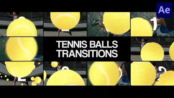 Videohive Tennis Balls Transitions for After Effects Elements template preview
