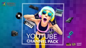 YouTube Channel Pack Video Displays template preview