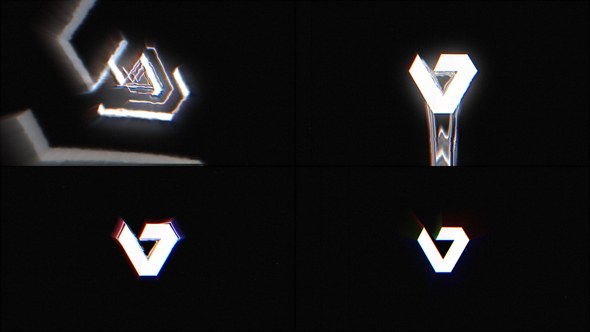 Videohive Glitch Logo Minimal Logo Stings template preview