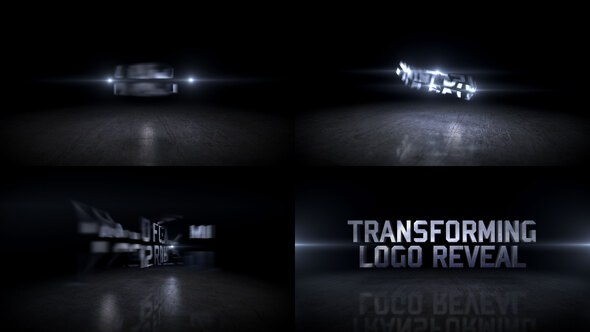 Transforming Logo Reveal Video Displays template preview