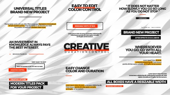 Videohive Universal Titles Titles template preview