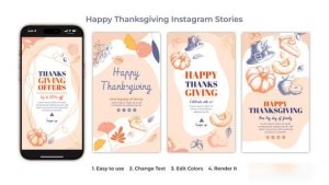 Videohive Happy Thanksgiving Instagram Stories 54909044 Elements template preview