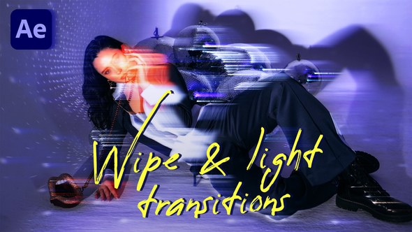 Videohive Wipe & Light Transitions Broadcast-packages template preview