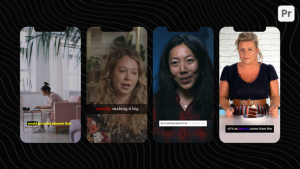 Subtitles & Captions Vertical Premiere Pro template preview