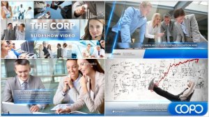 Simple Corporate Slideshow Video Displays template preview