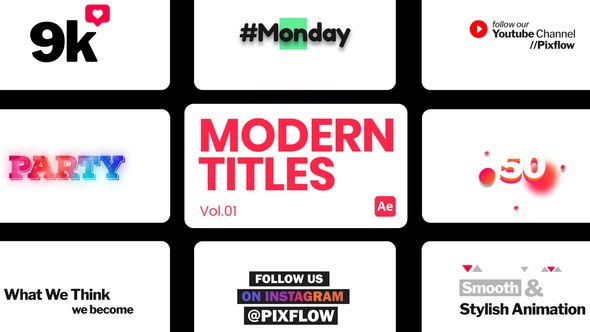 Videohive Modern Titles for After Effects 44541870 Titles template preview