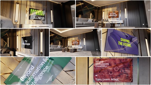 Videohive Interior Room TV Mockups Product Promo template preview