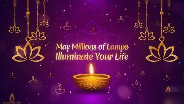 Videohive Diwali Greetings Titles Openers template preview
