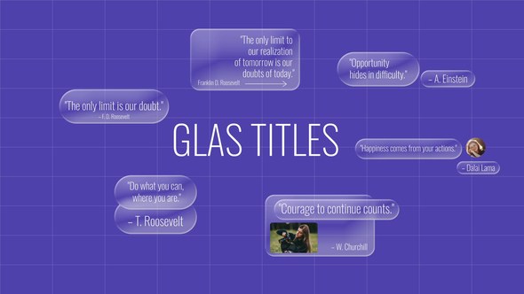 Videohive Glass Titles 60573103 Titles template preview