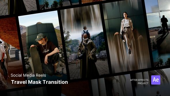 Reels - Travel Mask Transition Broadcast-packages template preview