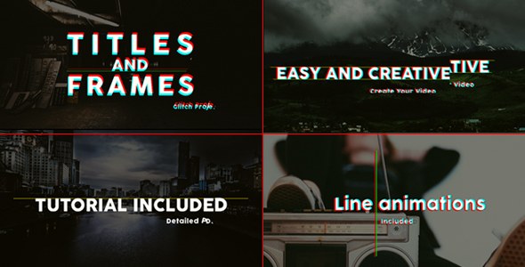 Titles And Frames Glitch Video Displays template preview