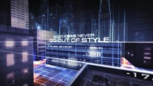 Futuristic City Titles Video Displays template preview