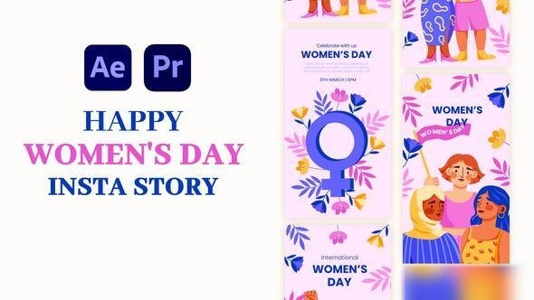Videohive Women Day Celebration Instagram Story Elements template preview