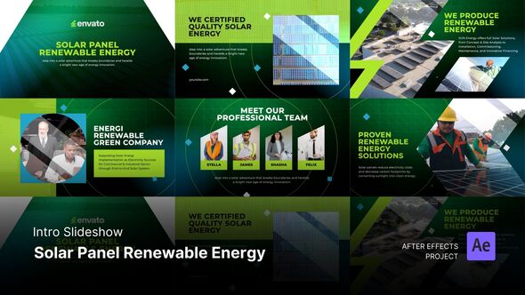 Videohive Intro/Opening - Solar Panel Renewable Energy Slideshow After Effects Project Files Video Displays template preview