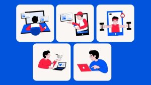 Videohive Online Activity Illustration 59946584 Elements template preview