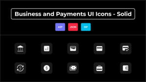 Videohive Business and Payments UI Icons - Solid Elements template preview