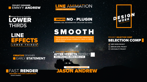 Videohive Minimal Lower Thirds 23436931 Titles template preview