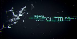 Cinematic Glitch Titles Video Displays template preview