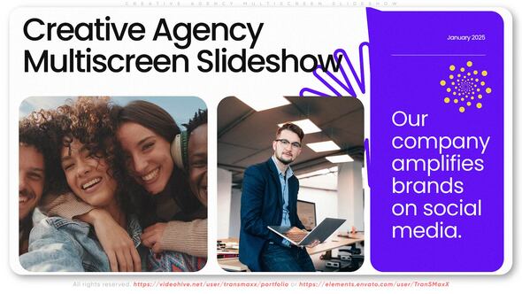 Videohive Creative Agency Multiscreen Slideshow Video Displays template preview