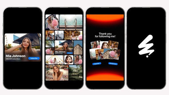 Videohive Vertical Neon Social Media Promo Openers template preview