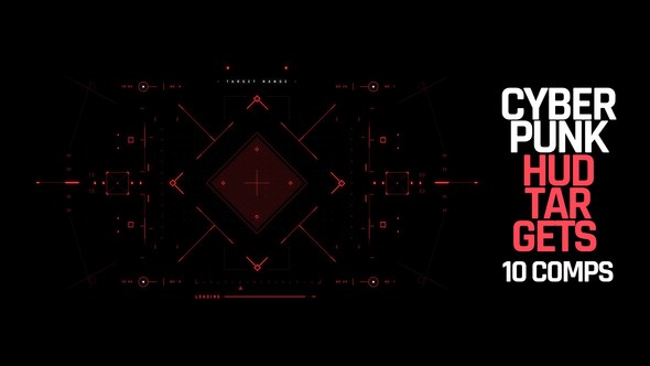 Videohive HUD Cyberpunk Targets Elements template preview