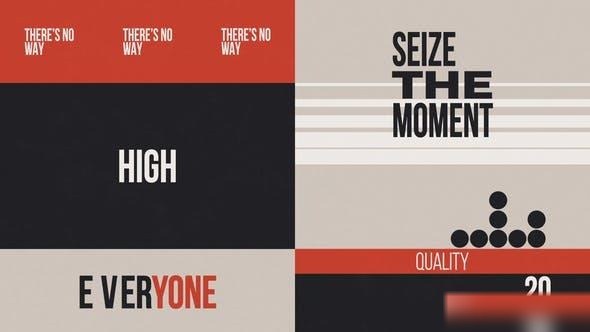 Videohive VHS Modern Typography | Kinetic Promo Openers template preview
