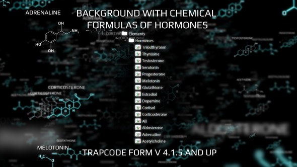 Videohive Chemical Formulas Background AE Elements template preview