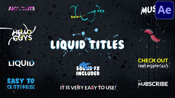 Videohive Liquid Titles | After Effects Titles template preview