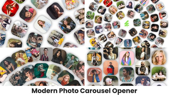 Videohive Modern Photo Carousel Opener Video Displays template preview