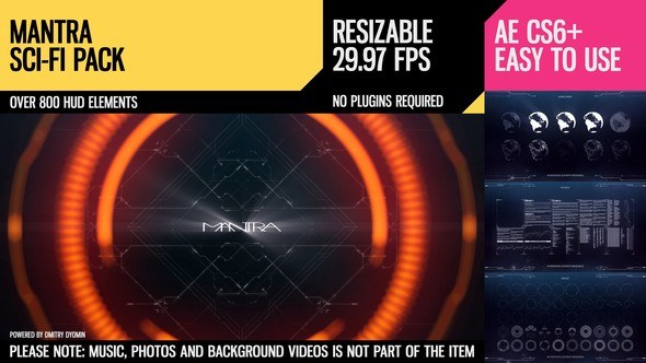 Mantra (Sci-Fi Pack) Video Displays template preview