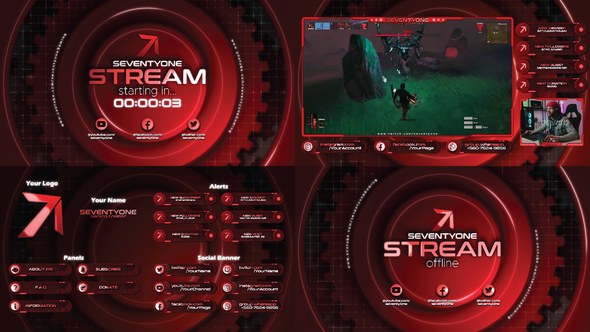 Videohive Streamer Pack 2 Broadcast-packages template preview